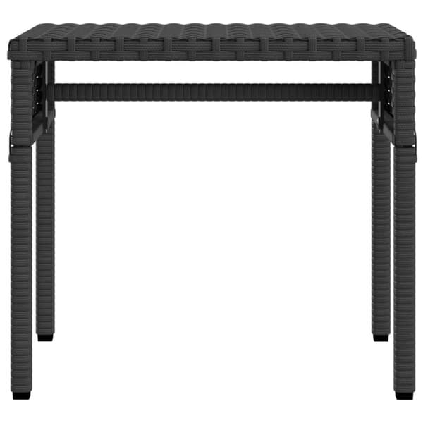 vidaXL liggestol med baldakin og bord polyrattan sort