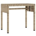Miniatyrbillede 4 af 11: vidaXL liggestole 2 stk. med baldakiner og bord polyrattan beige