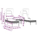 Miniatyrbillede 9 af 11: vidaXL liggestole 2 stk. med baldakiner og bord polyrattan beige