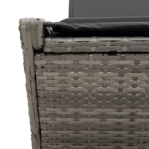 vidaXL loungesofa med hynder polyrattan grå