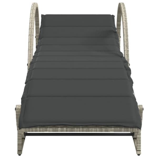 vidaXL liggestole 2 stk. med hynder polyrattan lysegrå