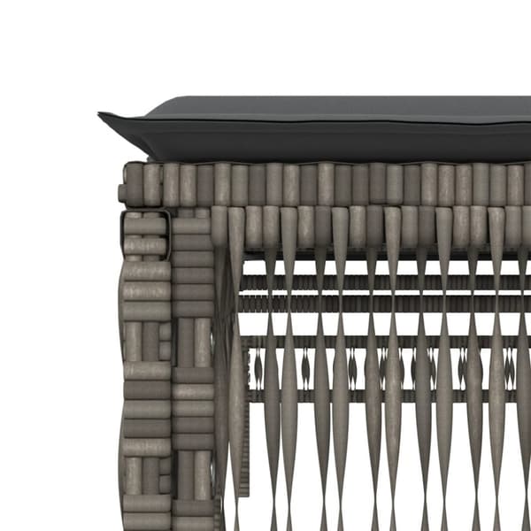 vidaXL liggestole 2 stk. med bord polyrattan grå