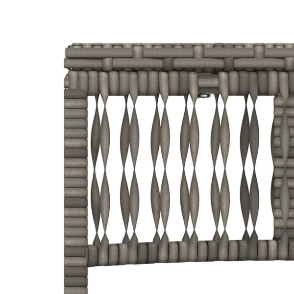 vidaXL liggestole 2 stk. med bord polyrattan grå