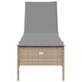 Miniatyrbillede 4 af 11: vidaXL liggestol med hynde polyrattan beige