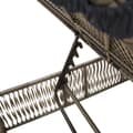 Miniatyrbild 6 av 10: vidaXL Solsängar 2 st med bord grå konstrotting