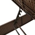 Miniatyrbillede 8 af 11: vidaXL liggestol med hynde polyrattan brun