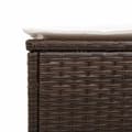 Miniatyrbillede 9 af 11: vidaXL liggestol med hynde polyrattan brun