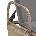 Miniatyrbild 8 av 11: vidaXL Solsängar med dynor 2 st beige konstrotting