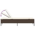 Miniatyrbillede 7 af 11: vidaXL loungesofa med bord og hynde polyrattan brun