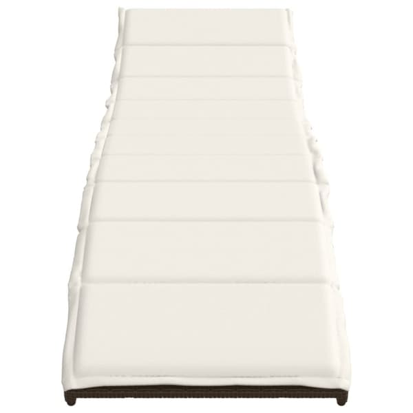 vidaXL liggestole 2 stk. med hynder polyrattan brun