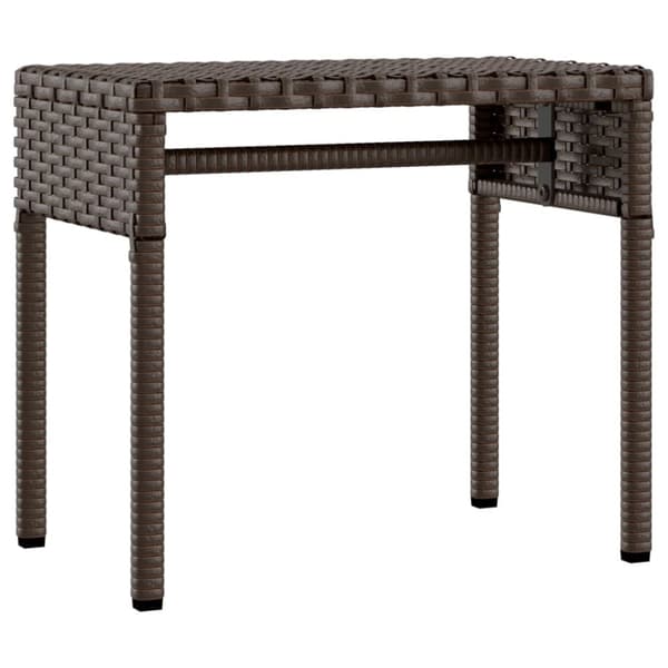 vidaXL liggestol med baldakin og bord polyrattan brun