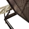 Miniatyrbillede 10 af 11: vidaXL liggestol med baldakin og bord polyrattan brun