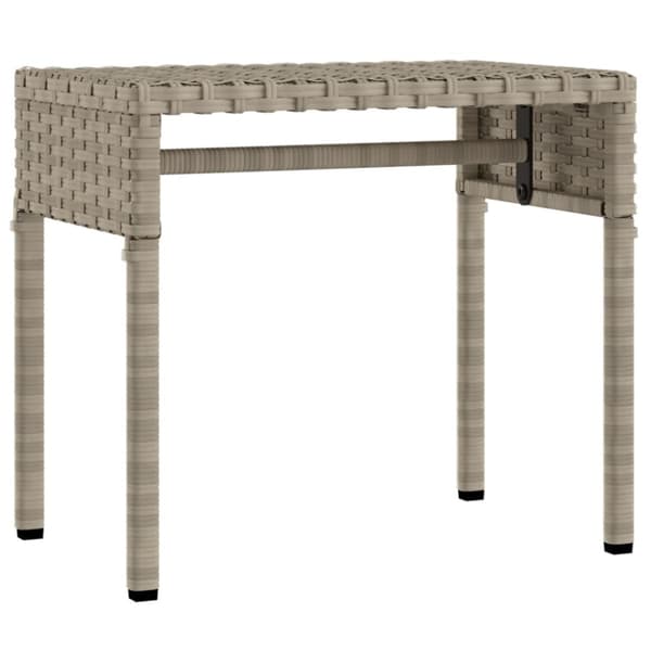 vidaXL liggestole 2 stk. med baldakiner og bord polyrattan lysegrå