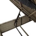 Miniatyrbillede 8 af 11: vidaXL liggestol med bord og hynde polyrattan grå