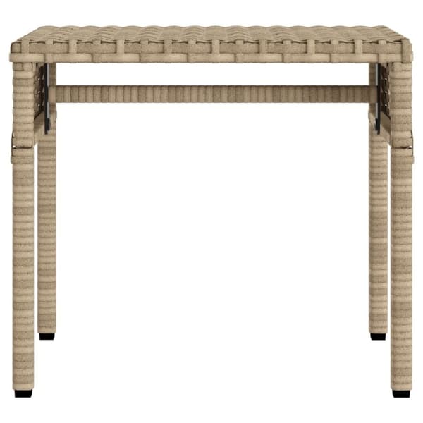 vidaXL liggestol med baldakin og bord polyrattan beige