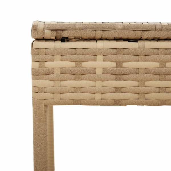vidaXL liggestol med baldakin og bord polyrattan beige