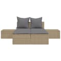Miniatyrbillede 4 af 10: vidaXL solseng med hynder polyrattan beige