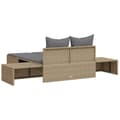 Miniatyrbillede 6 af 10: vidaXL solseng med hynder polyrattan beige