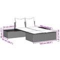 Miniatyrbillede 8 af 10: vidaXL solseng med hynder polyrattan beige