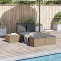 Miniatyrbillede 1 af 10: vidaXL solseng med hynder polyrattan beige