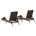 Miniatyrbillede 6 af 11: vidaXL liggestole 2 stk. med bord polyrattan brun