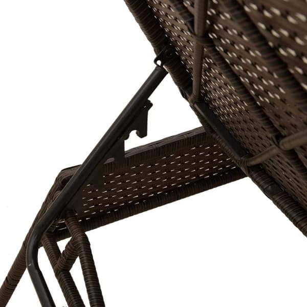 vidaXL liggestole 2 stk. med bord polyrattan brun