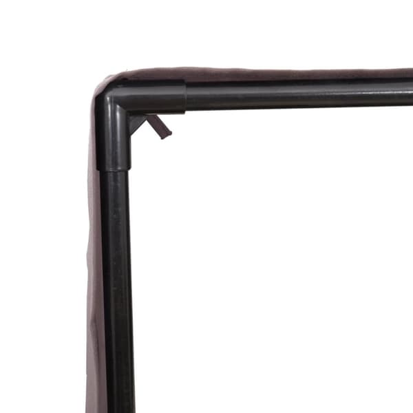 vidaXL Dubbel solsäng med tak och dynor beige konstrotting