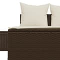 Miniatyrbillede 7 af 10: vidaXL solseng med hynder polyrattan brun