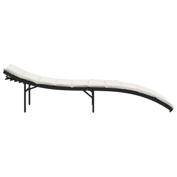 vidaXL liggestole 2 stk. med hynder polyrattan sort