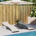 Miniatyrbillede 1 af 10: vidaXL liggestole 2 stk. med hynder polyrattan sort