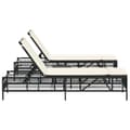 Miniatyrbillede 5 af 11: vidaXL liggestole 2 stk. med bord polyrattan sort