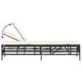 Miniatyrbillede 7 af 11: vidaXL liggestole 2 stk. med bord polyrattan sort