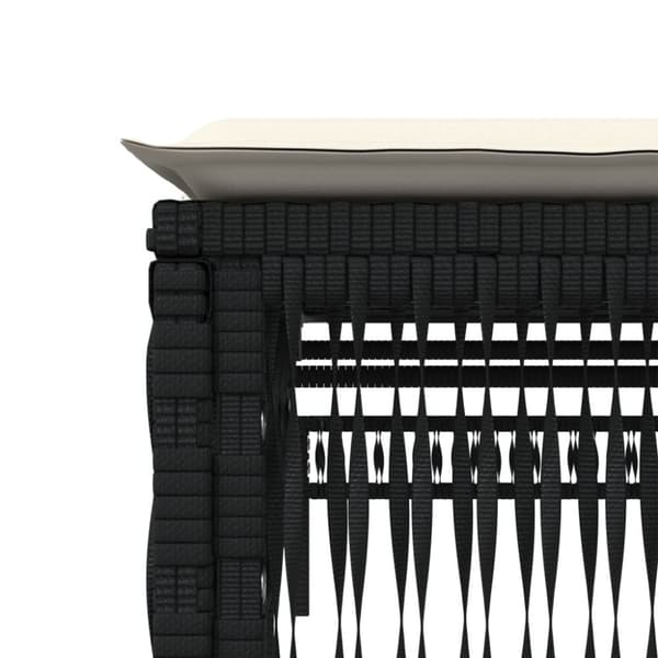 vidaXL liggestole 2 stk. med bord polyrattan sort