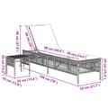 Miniatyrbillede 11 af 11: vidaXL liggestole 2 stk. med bord polyrattan sort