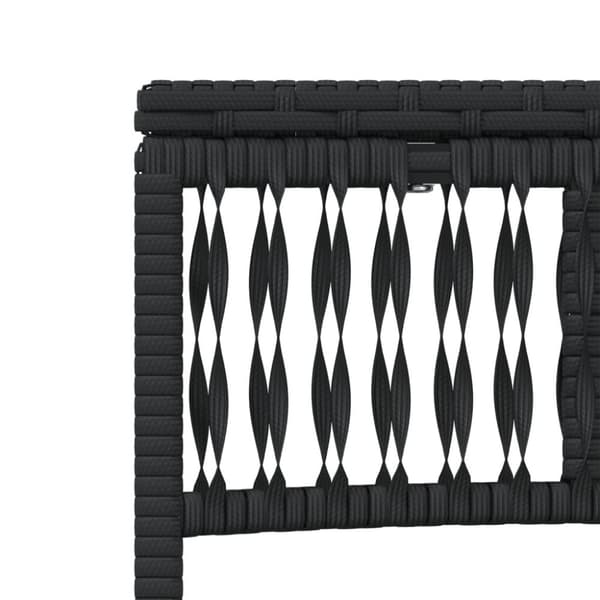 vidaXL Solsängar 2 st med bord svart konstrotting
