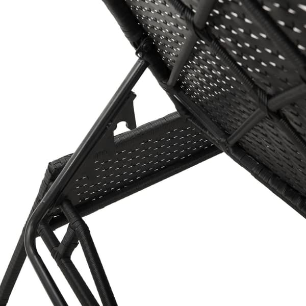 vidaXL liggestole 2 stk. med bord polyrattan sort