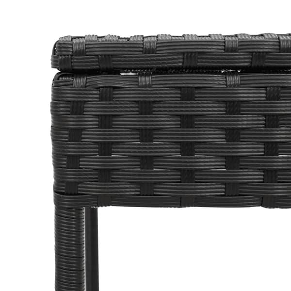 vidaXL liggestole 2 stk. med bord polyrattan sort