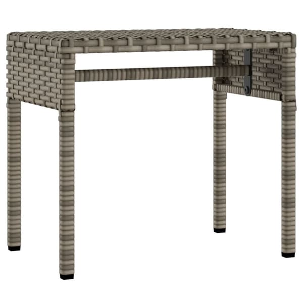 vidaXL liggestol med baldakin og bord polyrattan grå