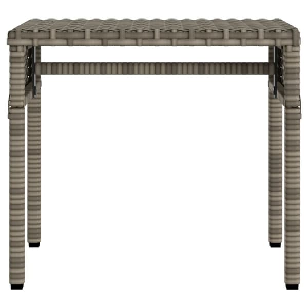 vidaXL liggestol med baldakin og bord polyrattan grå