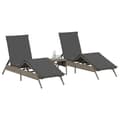 Miniatyrbillede 3 af 11: vidaXL liggestole 2 stk. med bord polyrattan grå