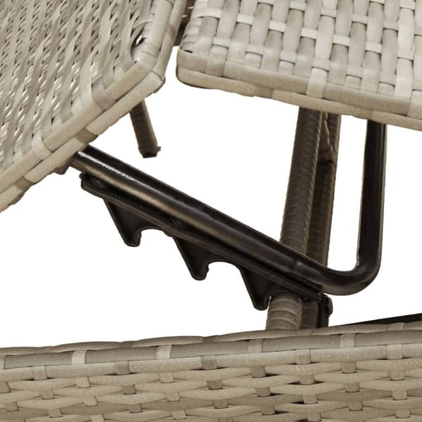 vidaXL liggestole 2 stk. med bord polyrattan grå