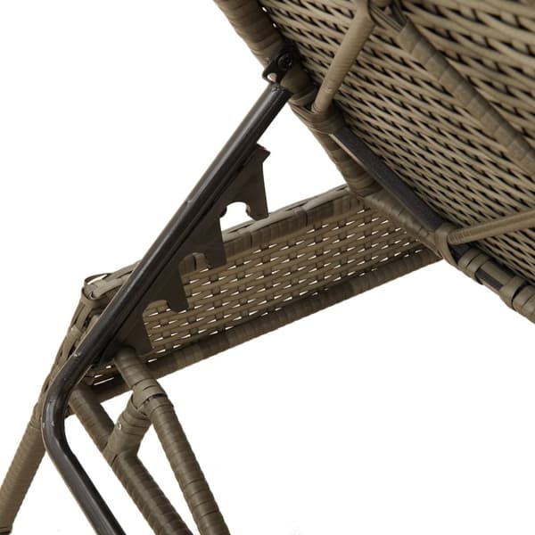 vidaXL liggestole 2 stk. med bord polyrattan grå