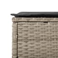 Miniatyrbillede 9 af 11: vidaXL loungesofa med bord og hynde polyrattan lysegrå