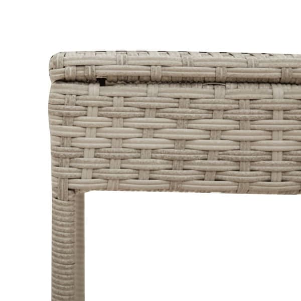 vidaXL loungesofa med bord og hynde polyrattan lysegrå