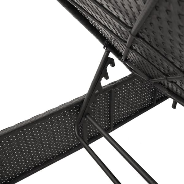 vidaXL liggestol med hynde polyrattan sort