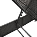 Miniatyrbillede 8 af 11: vidaXL liggestol med hynde polyrattan sort