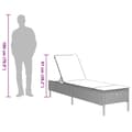 Miniatyrbillede 11 af 11: vidaXL liggestol med hynde polyrattan sort
