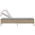 Miniatyrbillede 7 af 11: vidaXL loungesofa med bord og hynde polyrattan beige
