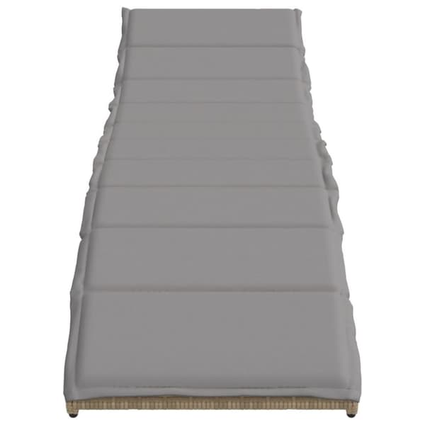 vidaXL Solsängar 2 st med dynor beige konstrotting