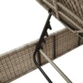 Miniatyrbillede 9 af 11: vidaXL liggestole 2 stk. med hynder polyrattan lysegrå